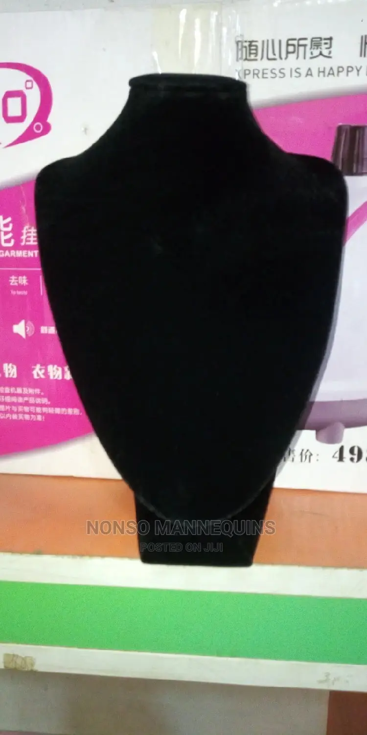 Black Colour Necklace Display