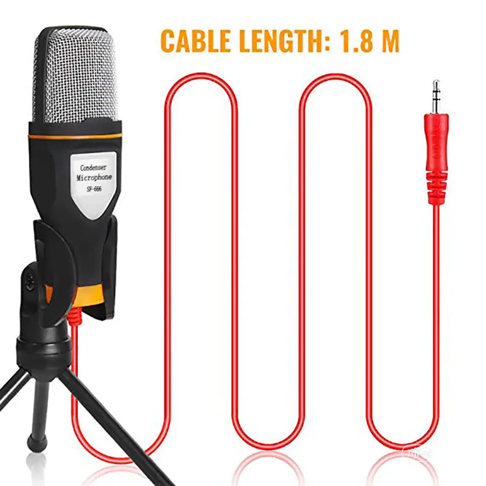 Studio Broadcasting Condenser Microphone Mini Tripod For PC