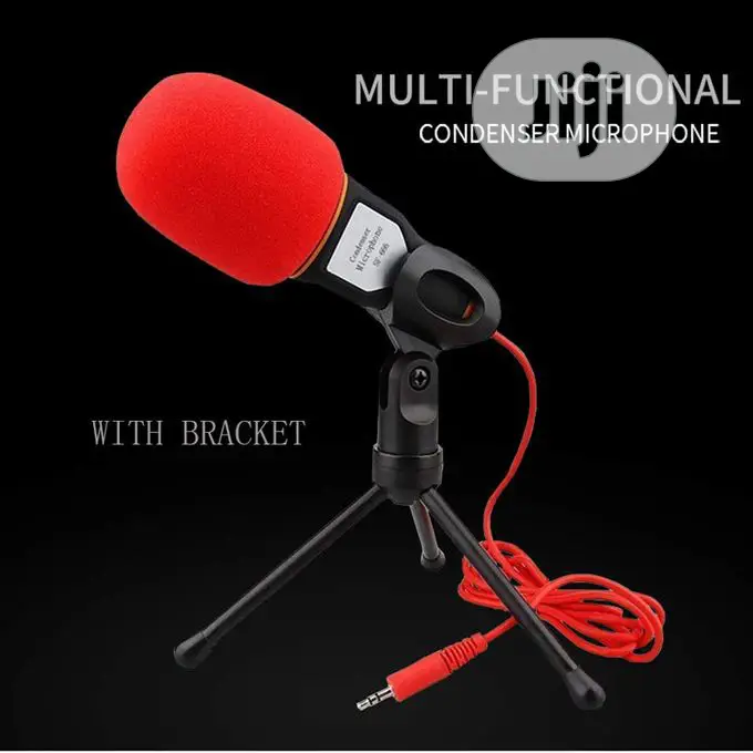 Studio Broadcasting Condenser Microphone Mini Tripod For PC