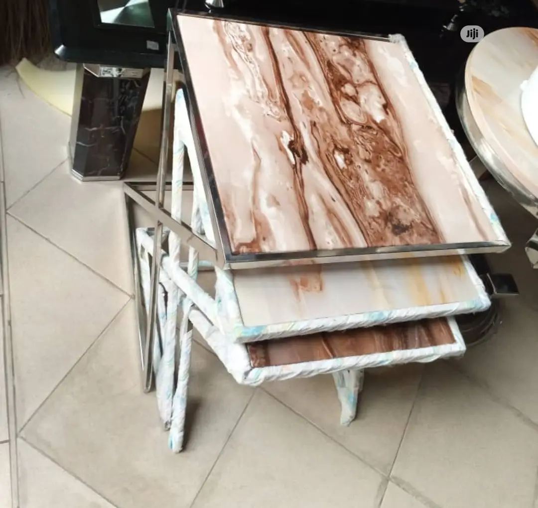 Three Step Marble Side Stool