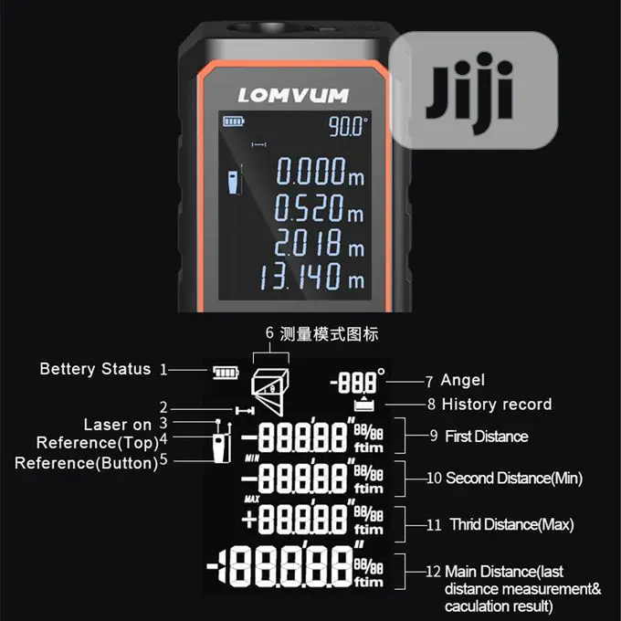Laser Distance Meter Digital Measure - 120M