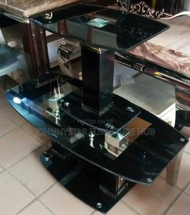 Unique Glass Center Tables 2 Side Stools