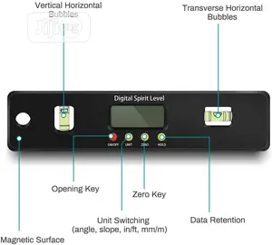 Digital Inclinometer Protractor 200mm Digitalspiritlevel LCD