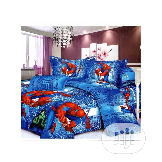 Spiderman Duvet,Bedsheet With 4 Pillow Cases