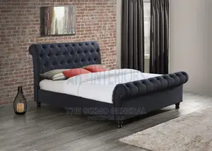 Gizmo Charcoal Fabric Bed