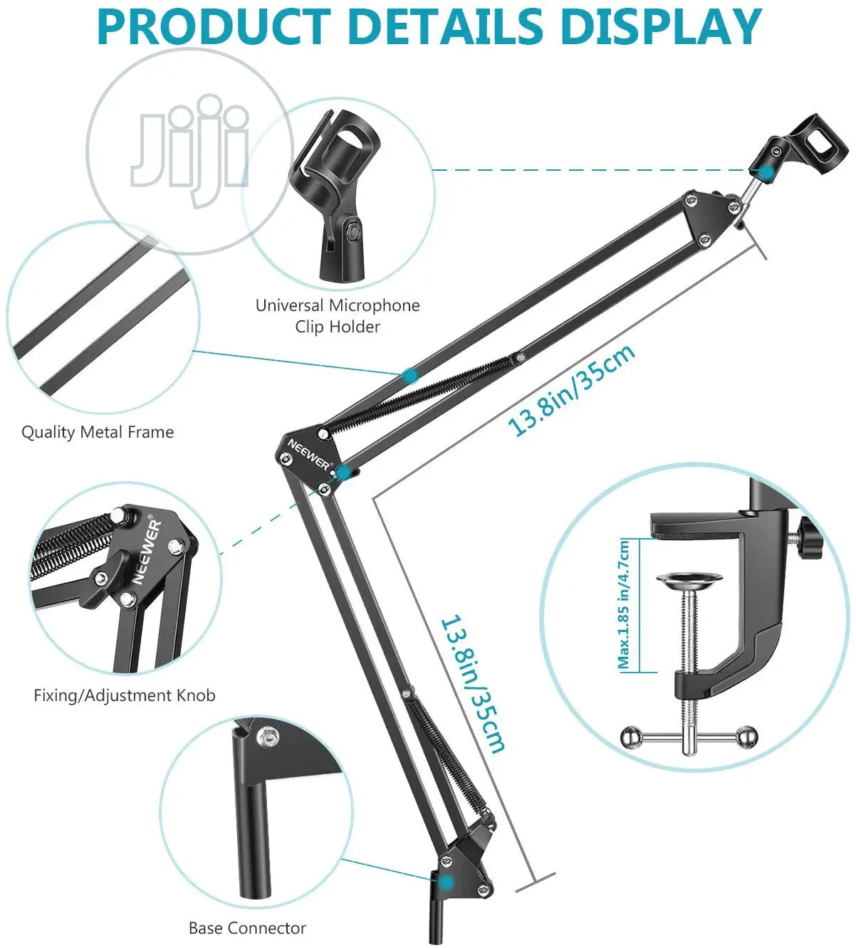 Professional Broadcasting Microphone Arm Stand