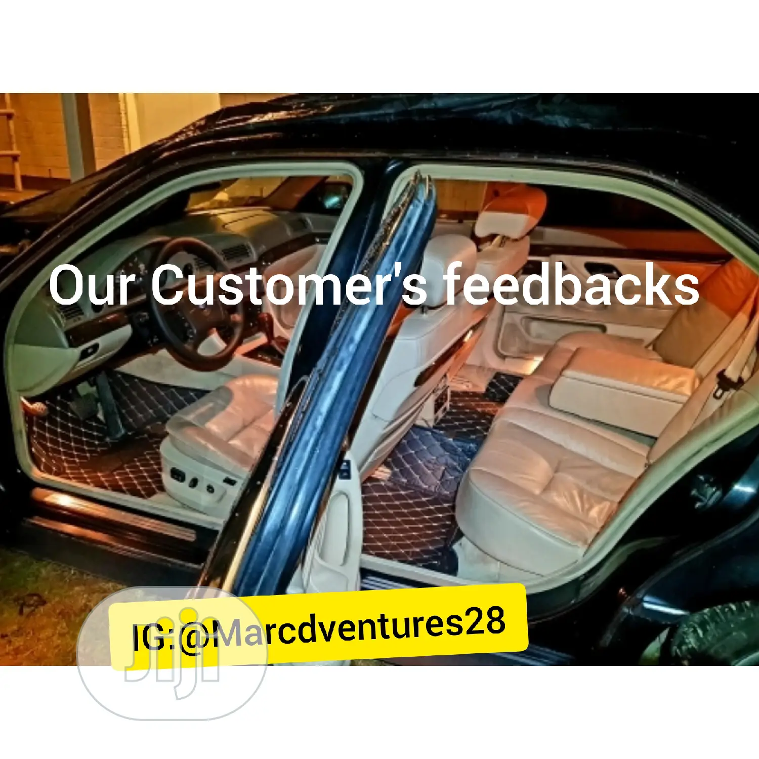 Fully Surrounded Customize Leather Floor Mat.