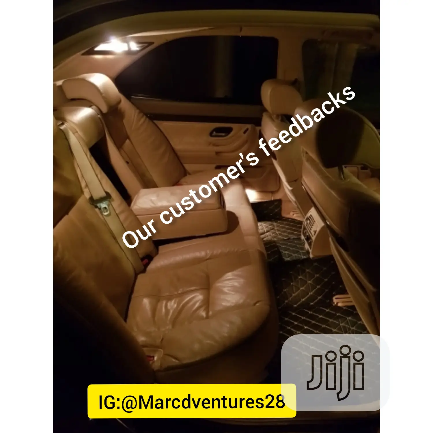 Fully Surrounded Customize Leather Floor Mat.