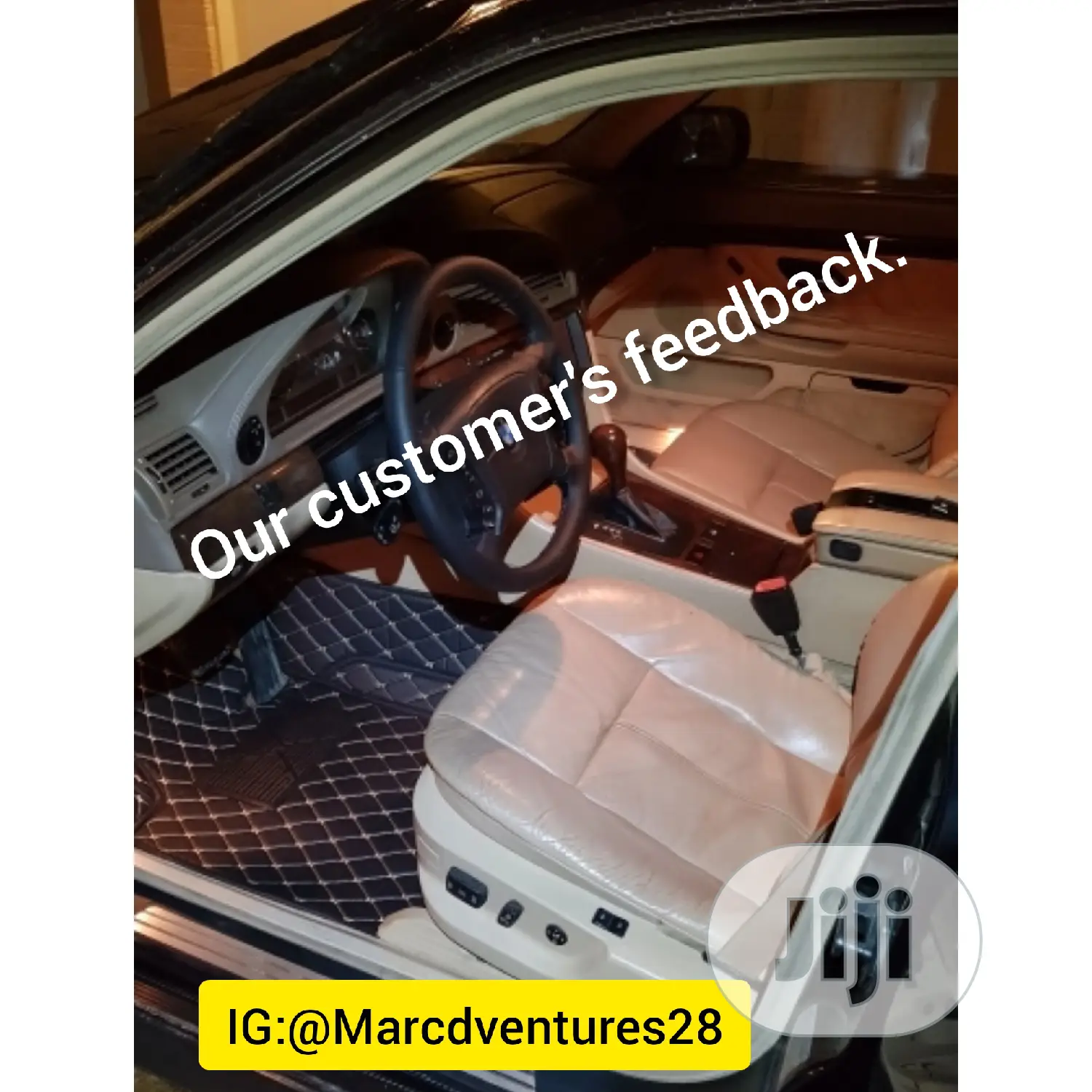 Fully Surrounded Customize Leather Floor Mat.