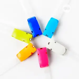 100pcs Candy Clips for Id Card Holder, 360 Degree Rotation A