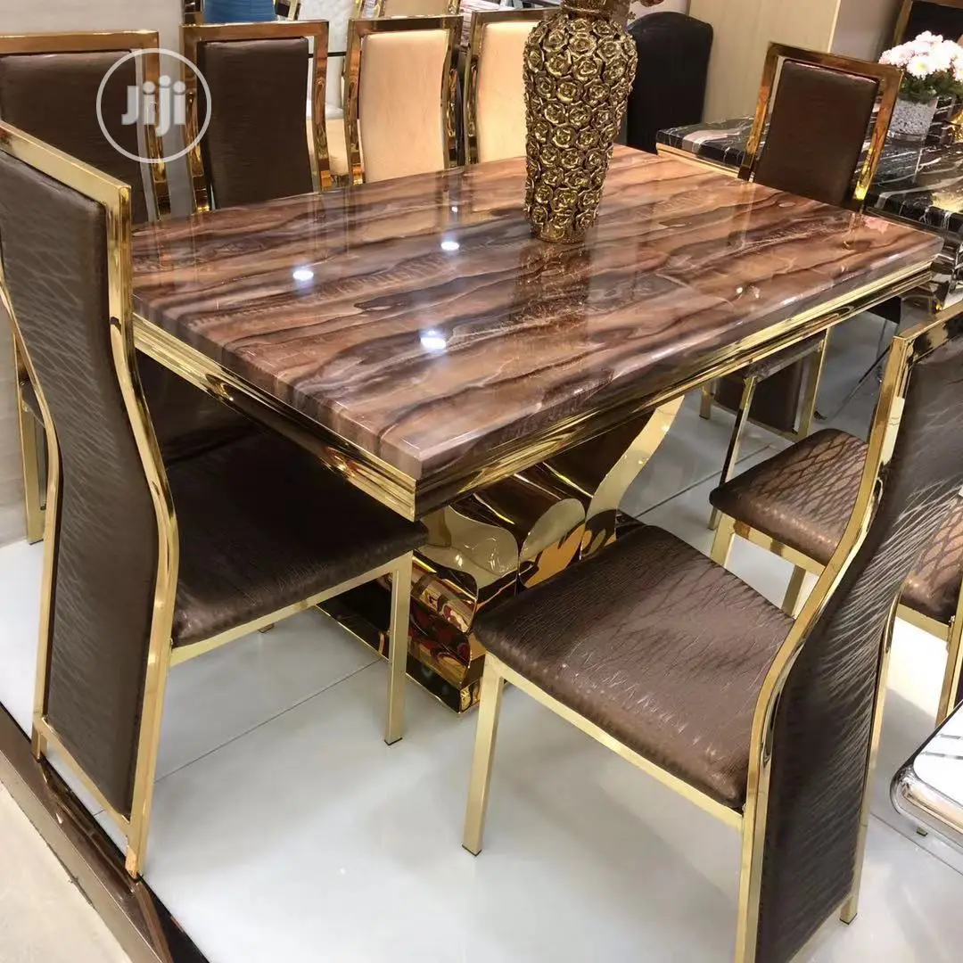 Gold Mabel Dinning By6 Chair’S