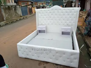 6by6 Feet Bed Frames With 2bedsides. Kings' Size Bed
