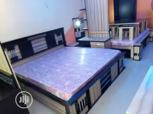 Executive 6 by 6 Bed With Sides Drawers and Standing Mirror