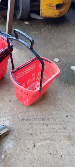 Trolley Shopping Basket Red Colour