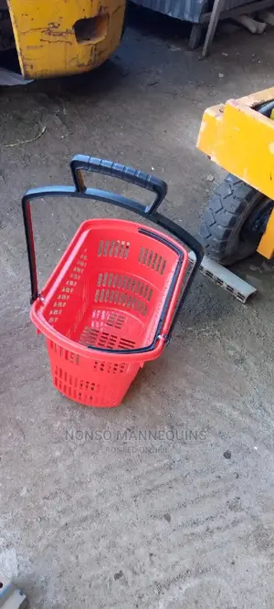 Trolley Shopping Basket Red Colour
