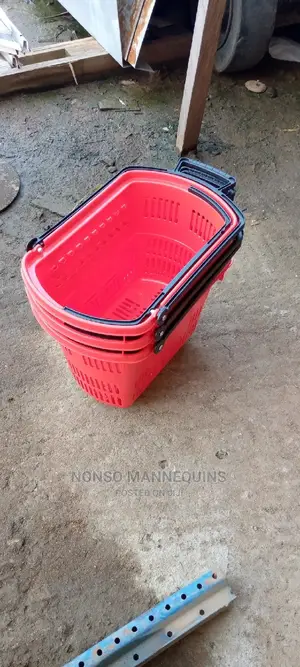 Trolley Shopping Basket Red Colour