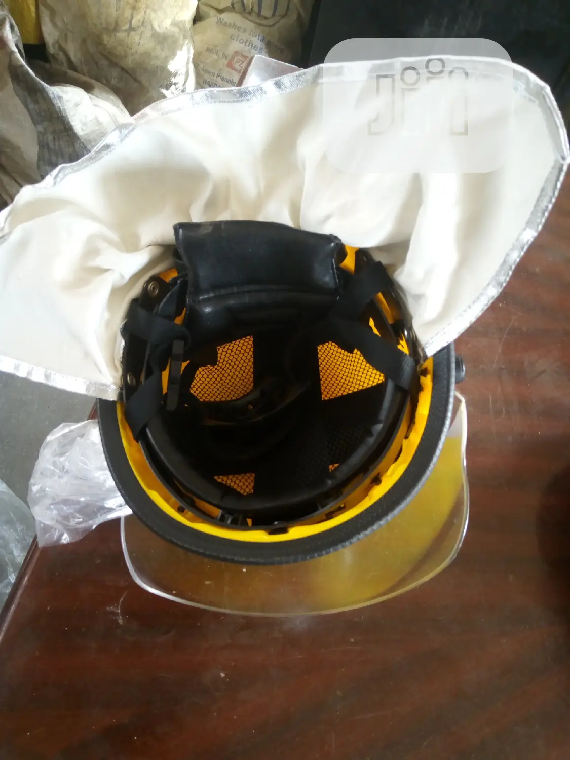 Fire Resistant Helmet.