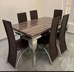 Marble Dining Table 6chiars