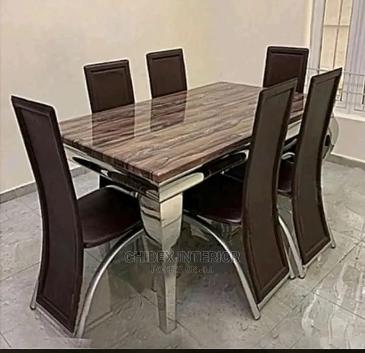 Marble Dining Table 6chiars