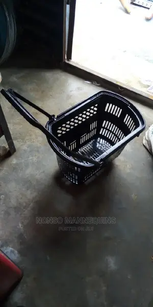 Black Trolley Shopping Baskets With Tiers