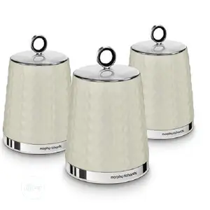 Morphy Richards Dimensions Set of 3 Round Kitchen Storage Ca