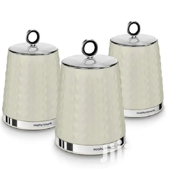 Morphy Richards Dimensions Set of 3 Round Kitchen Storage Ca