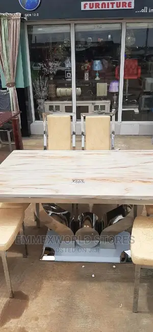 Exquisite Marble Dinning Table With 6chairs