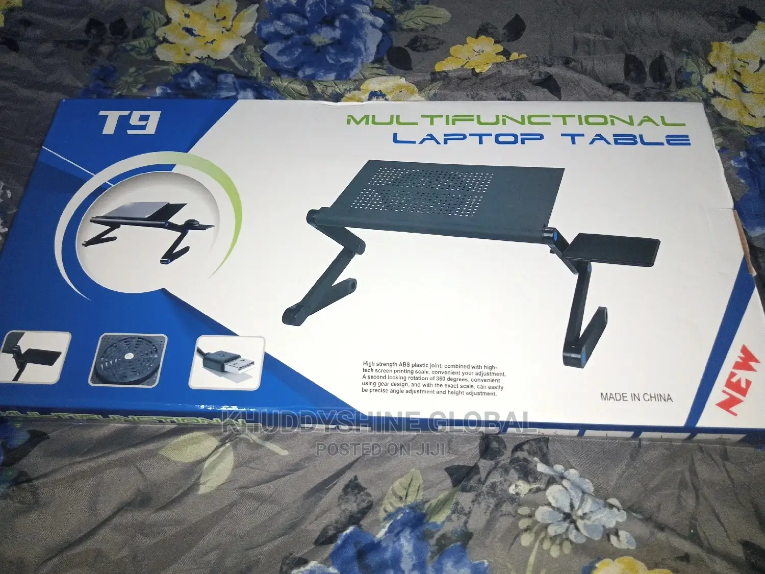 Multifunctional Laptop Table With Cooling Fan T9