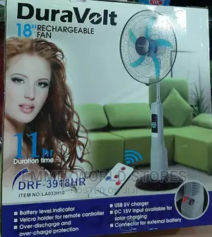 Duravolt 18" Rechargable Fan