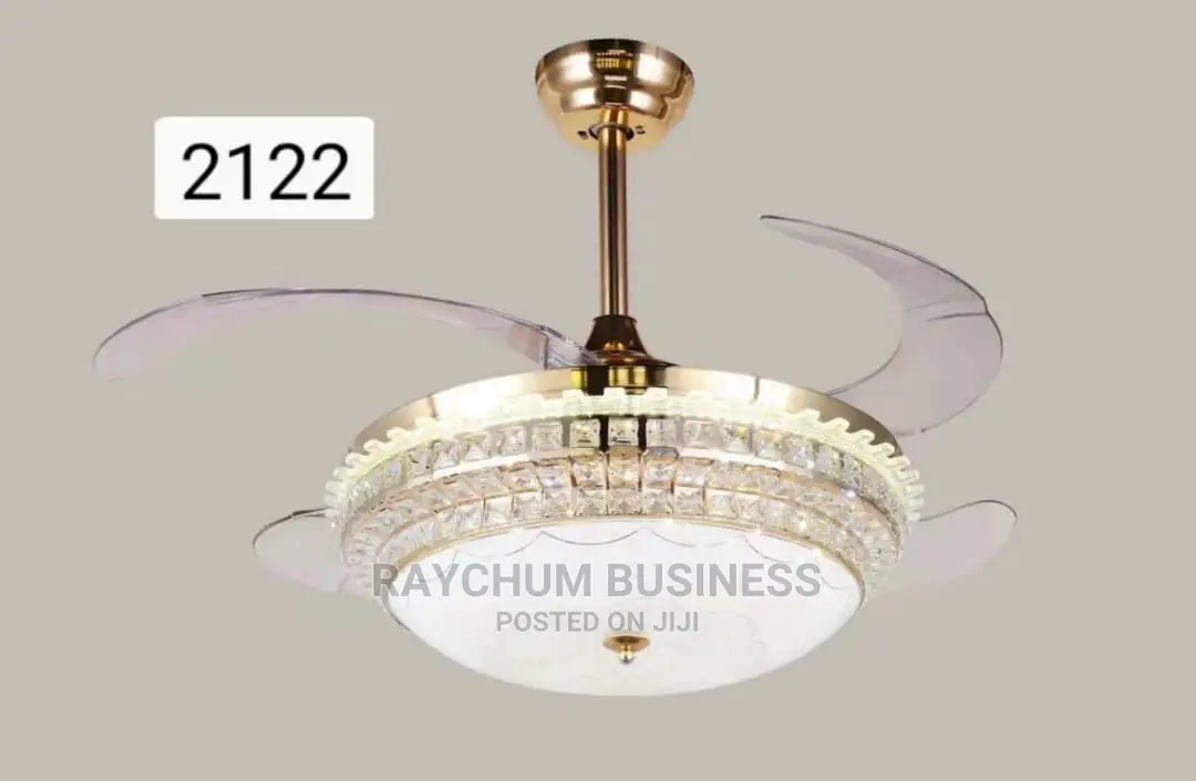 Chandelier Light Fan With Bluetooth for Music