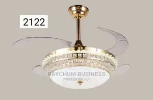 Chandelier Light Fan With Bluetooth for Music