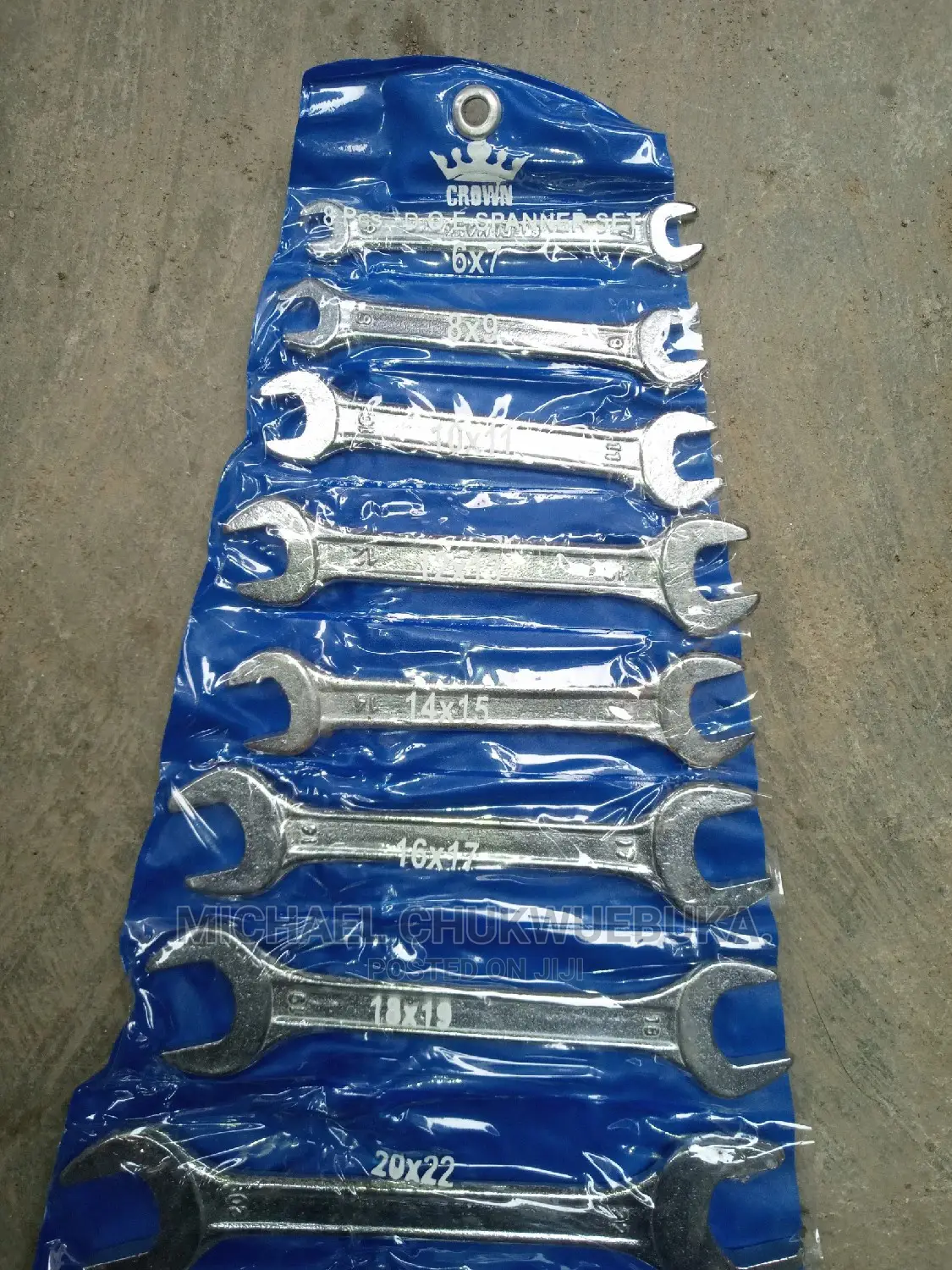 Small Flat Spanner Set White