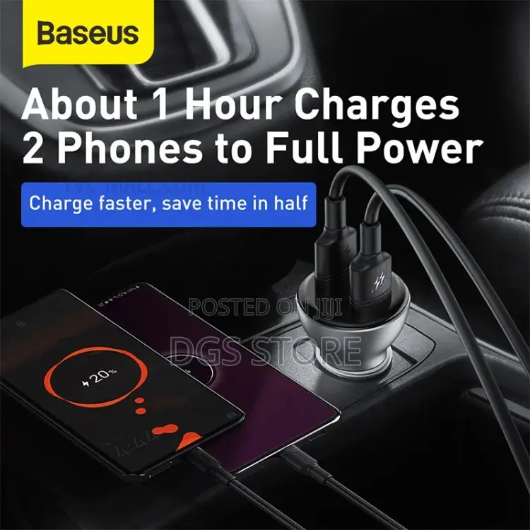 Baseus Inauto Digital Display Pps Dual Quick Carcharger 45w