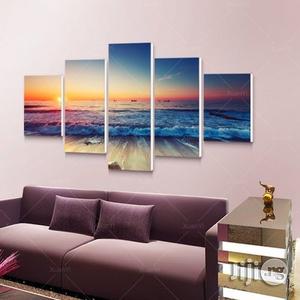 Modern Beach Sunset Canvas Wall Art CP060 - 5 Piece