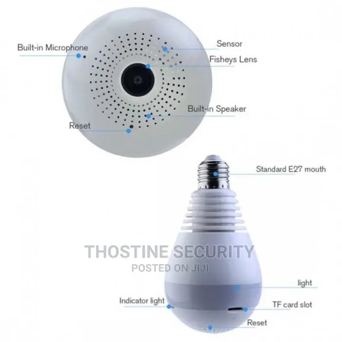 CCTV Wifi Panoramic IP Bulb Camera Light