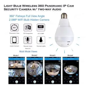 CCTV Wifi Panoramic IP Bulb Camera Light