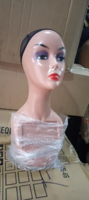 Plastic Mannequin Head for Wig Display