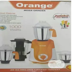 Orange Mixer Grinder 4 Piece Set
