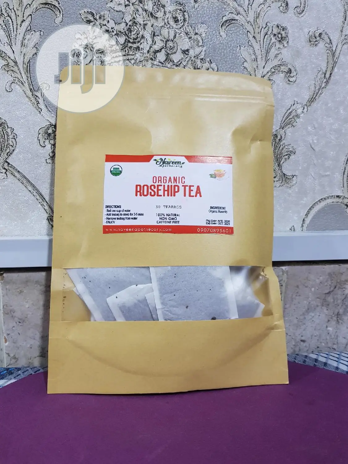 Organic Rosehip Tea (30 Tea Bags)