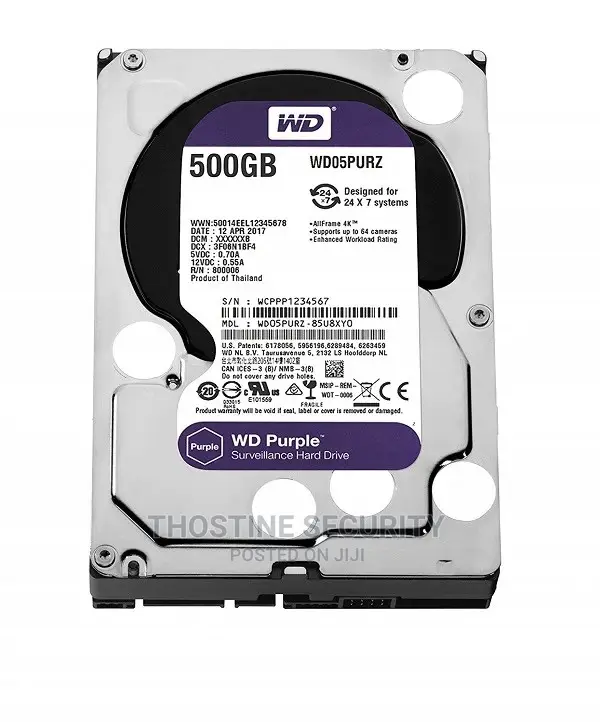 Western Digital 500GB Surveillance Hard Drive