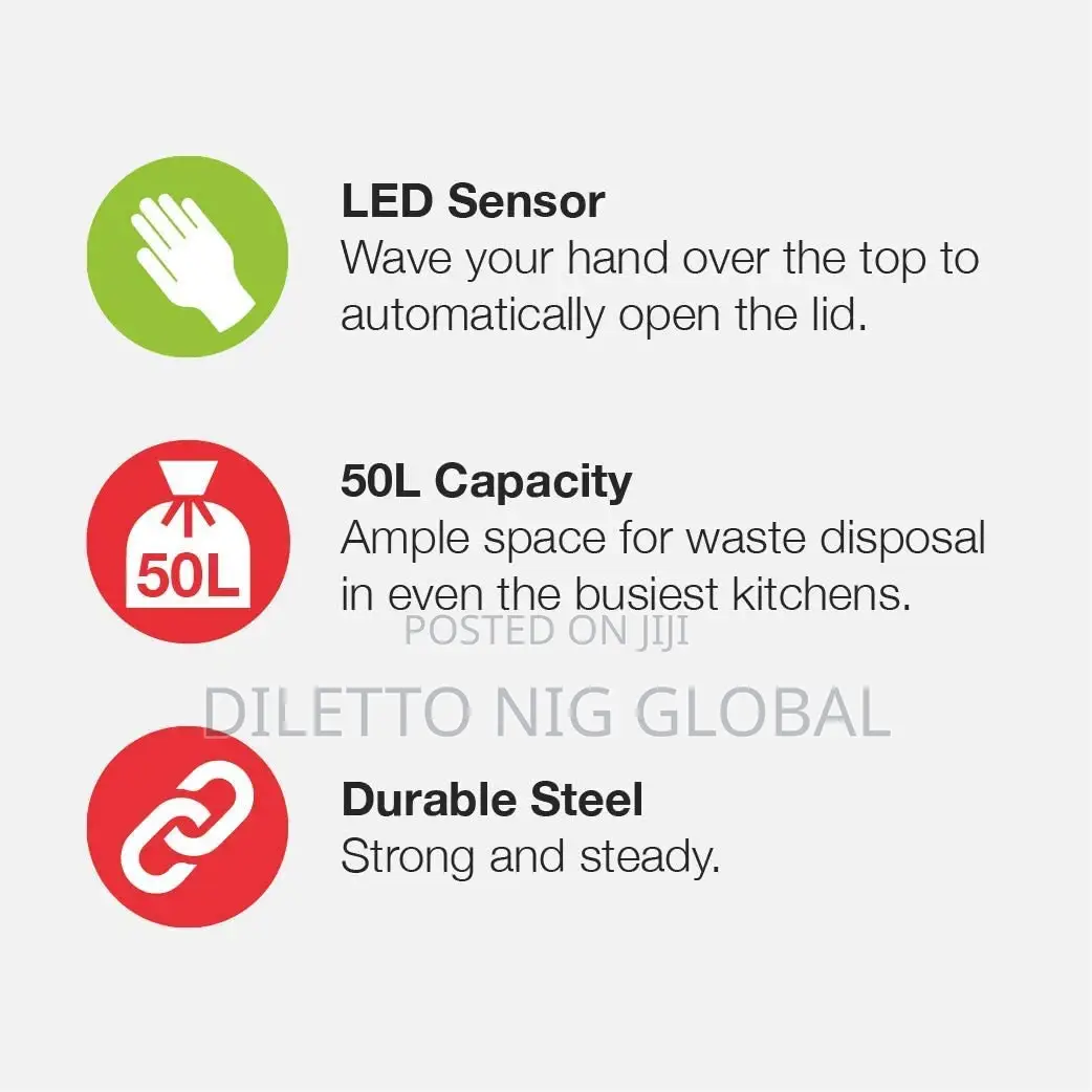 Morphy Richards Square Sensor Bin With Infrared Technology