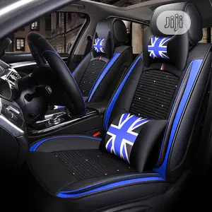 Photo - Unique Blue Black Leather Car Seat Interior Covers