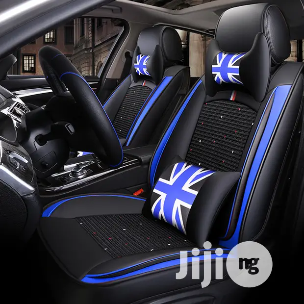 Blue and Black Leather Car Interior Seat Covers in Ikoyi Vehicle