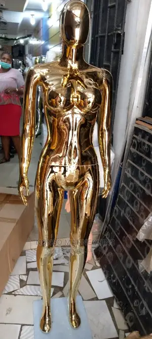 Big Breast Faceless Femalenl Gold Chrome Female Mannequins