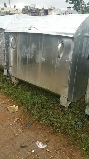 Galvanized Waste Bin. A