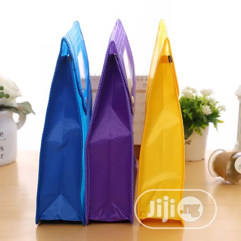 Large Capacity Twisted Button Document Bag