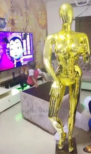 New Imported Busty Big Size Female Gold Chrome Mannequins