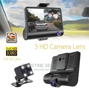 Car DVR 3 Lens G-Sensor HD 1080P Dash Cam Video Recorder