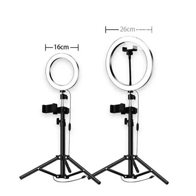 Photography Ring Light Tripod Selfie Lamp