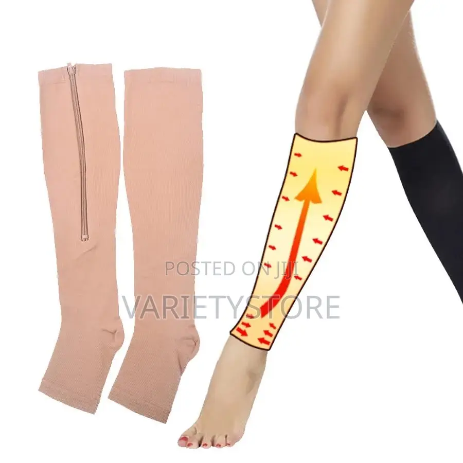 Zipper Compression Socks for Varicose Veins and Heavy Legs